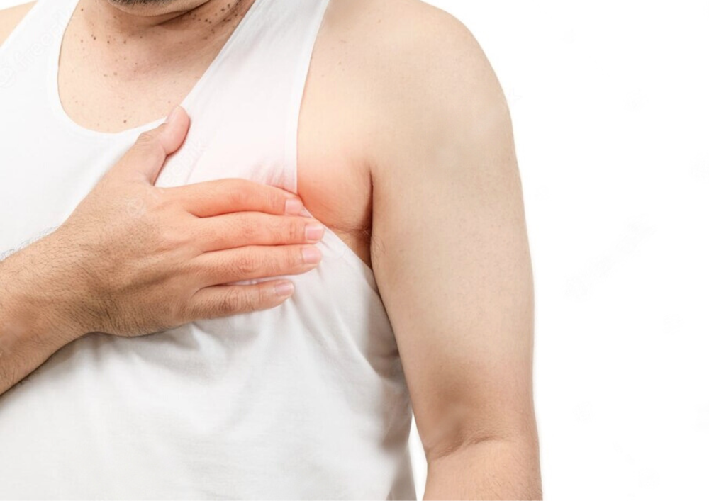 Enlargement Male Breast Tissues in Blue Area